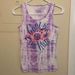 Justice Cool is the Rule Purple/White Tie Dye Tank